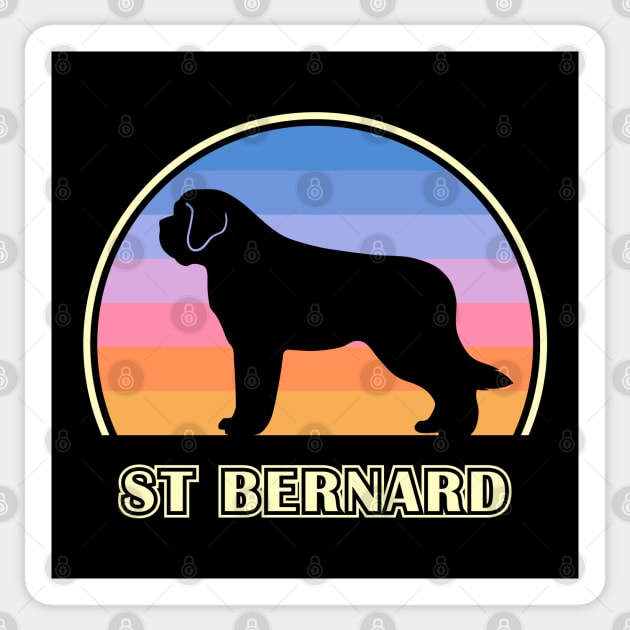 St Bernard Vintage Sunset Dog Sticker by millersye